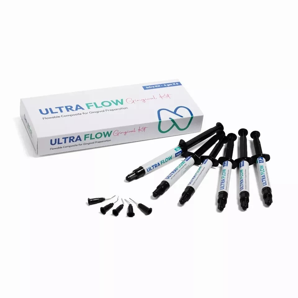 DentAct Ultra Flow Gingival Kit Flowable Composite For Gingival Preparation.
