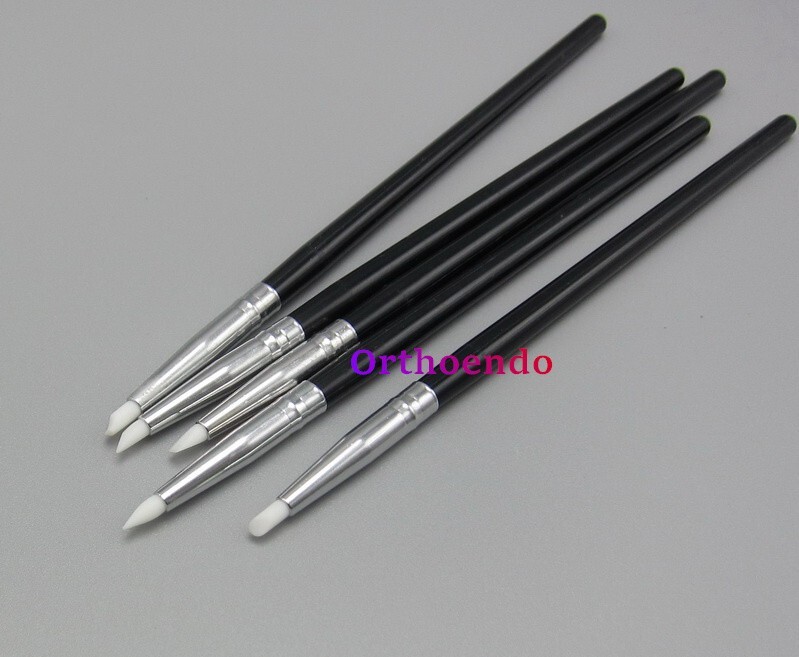 1/10 Kit Dental Adhesive Composite Resin Pens Porcelain Teeth Silicone Brush Pen