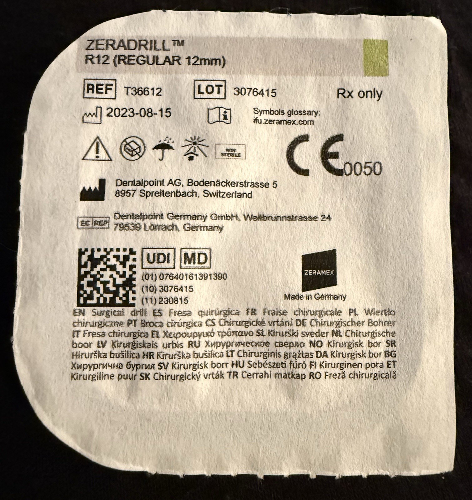 Zeradrill R12 regular 12mm T36612