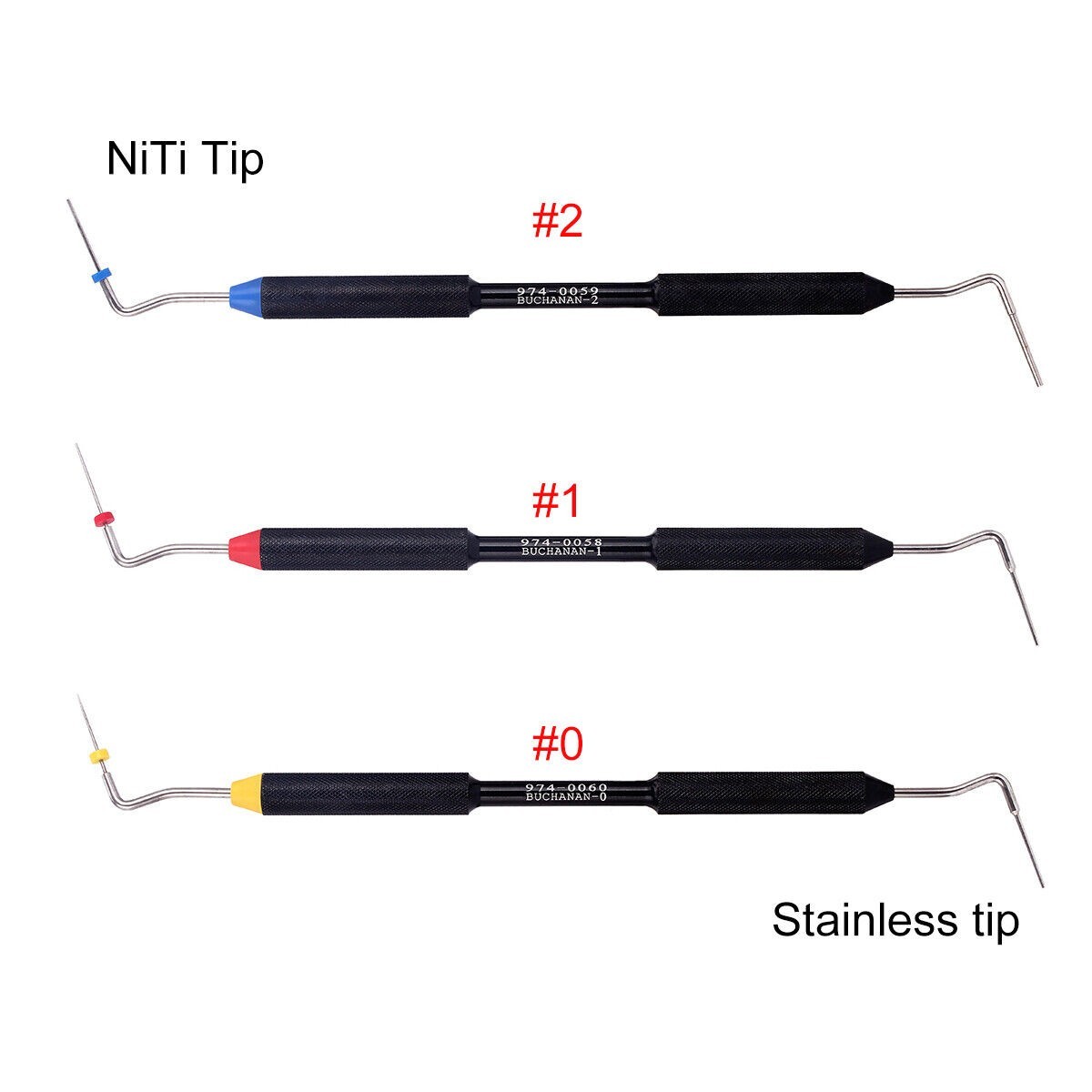 Dental Sybronendo Endo Buchanan Hand Plugger Tip Fill Obturation Size 0#,1#,2# u
