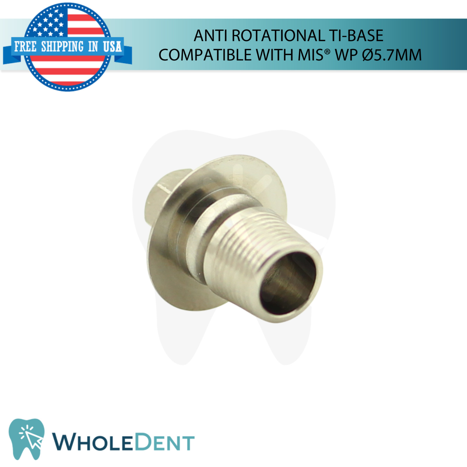 10x Anti Rotational Concave Ti-Base Ø5.7mm WP MIS® Compatible Int Hex System