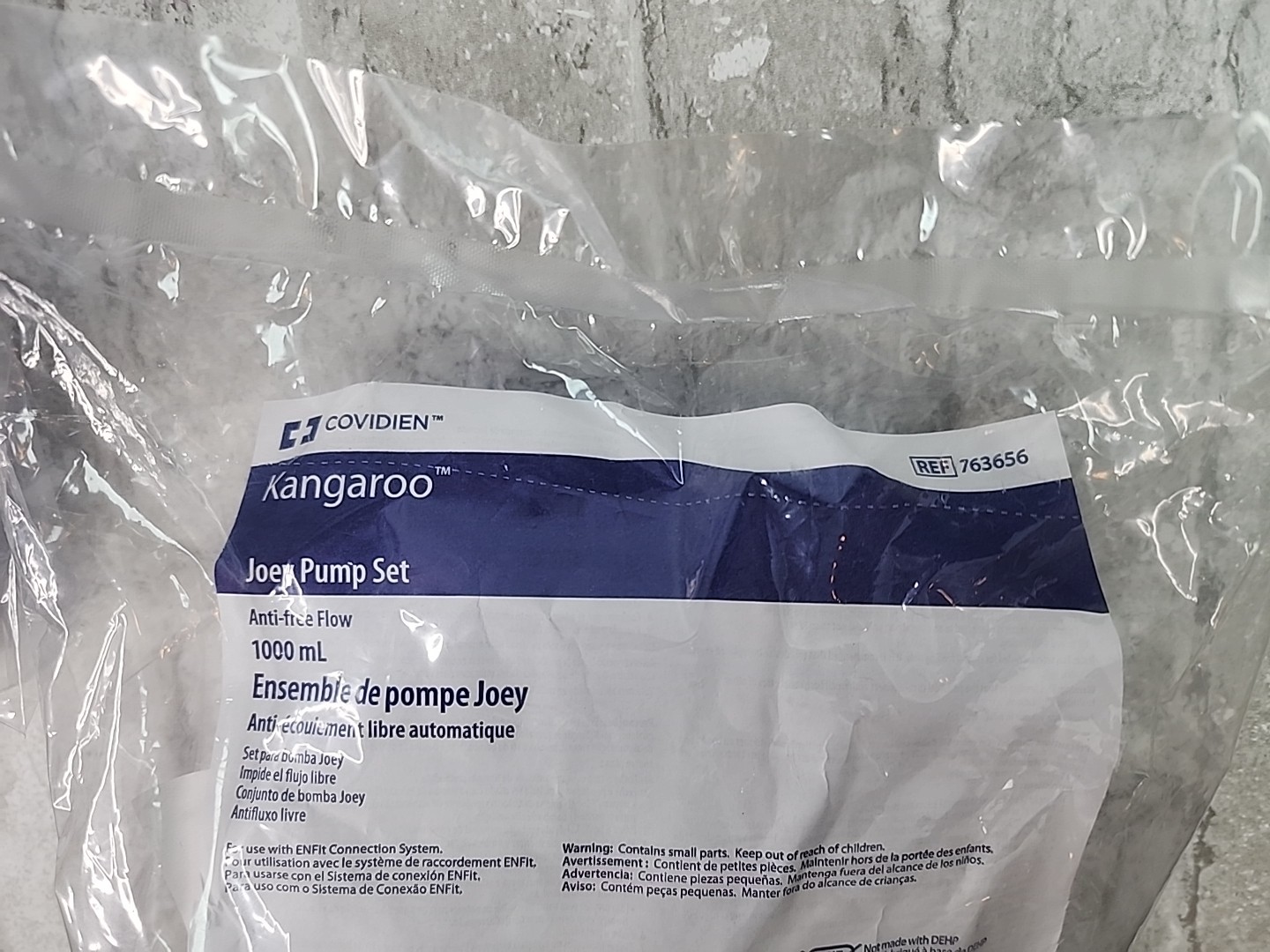 Lot Of 5 Kangaroo Joey Pump Set Bag ( 1000mL Ref 763656 – Expiration 7/31/2026)