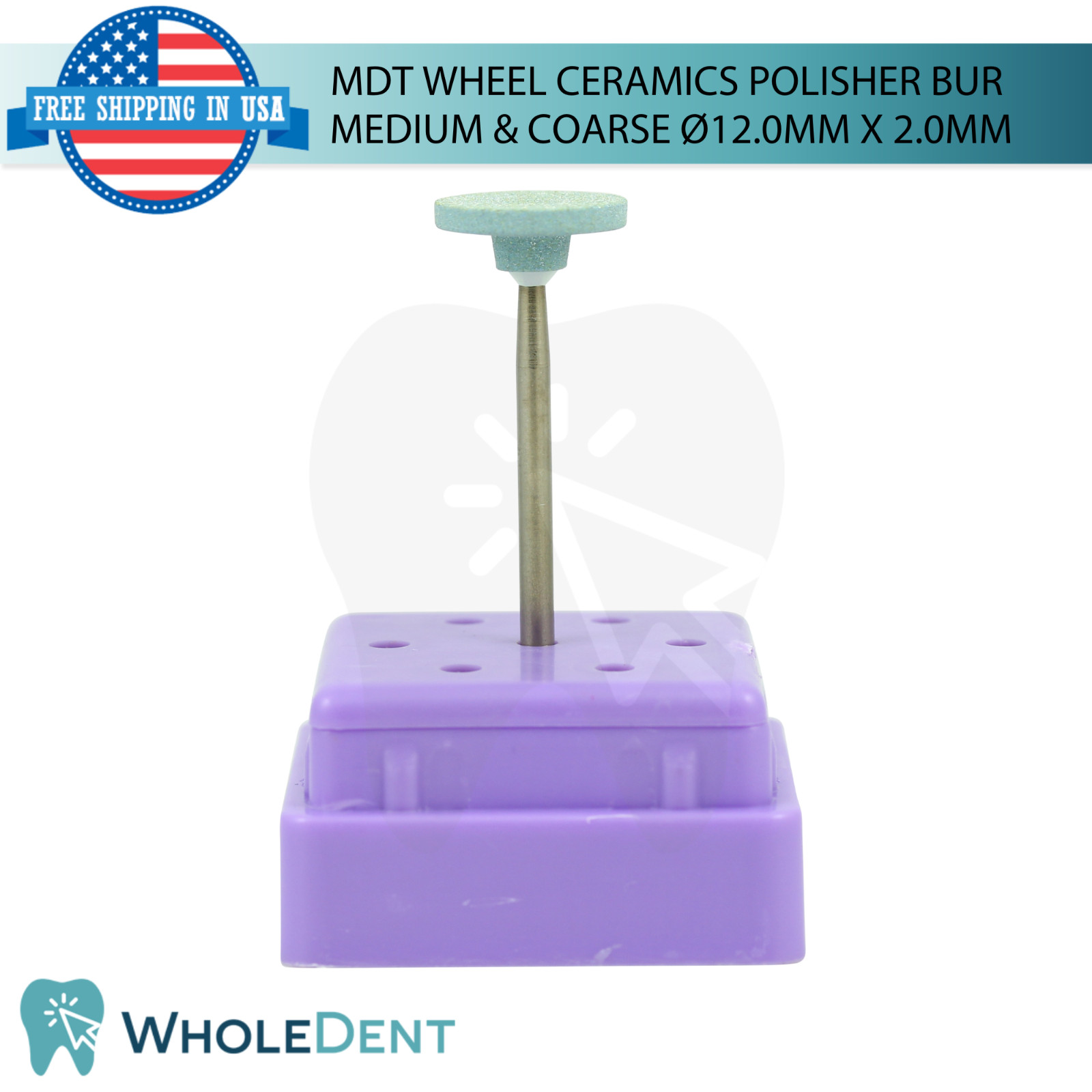 Dental MDT Wheel Ceramics Polisher Bur Ø12.0mm X 2.0mm Polishing Restorations