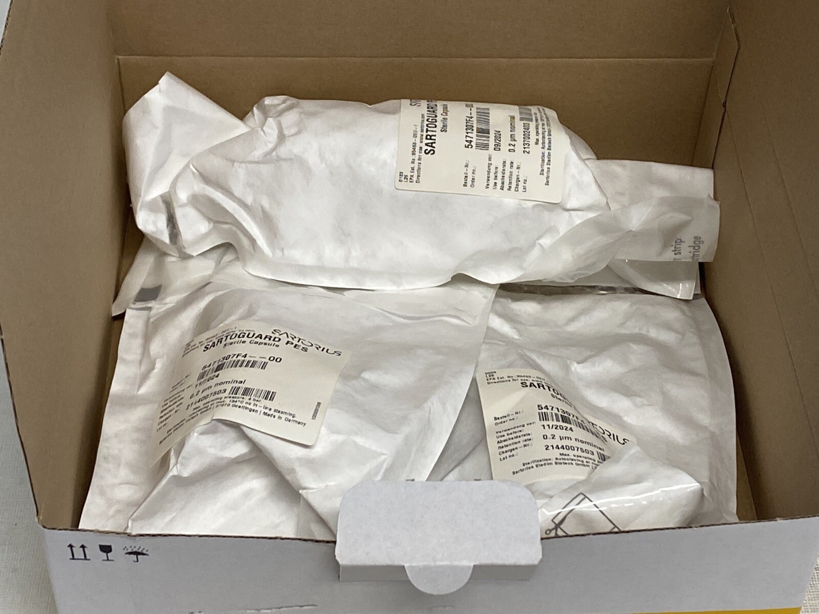 (3) SARTORIUS Sartoguard PES Capsule Filters 0.2um Sterile 5471307F4-00-B