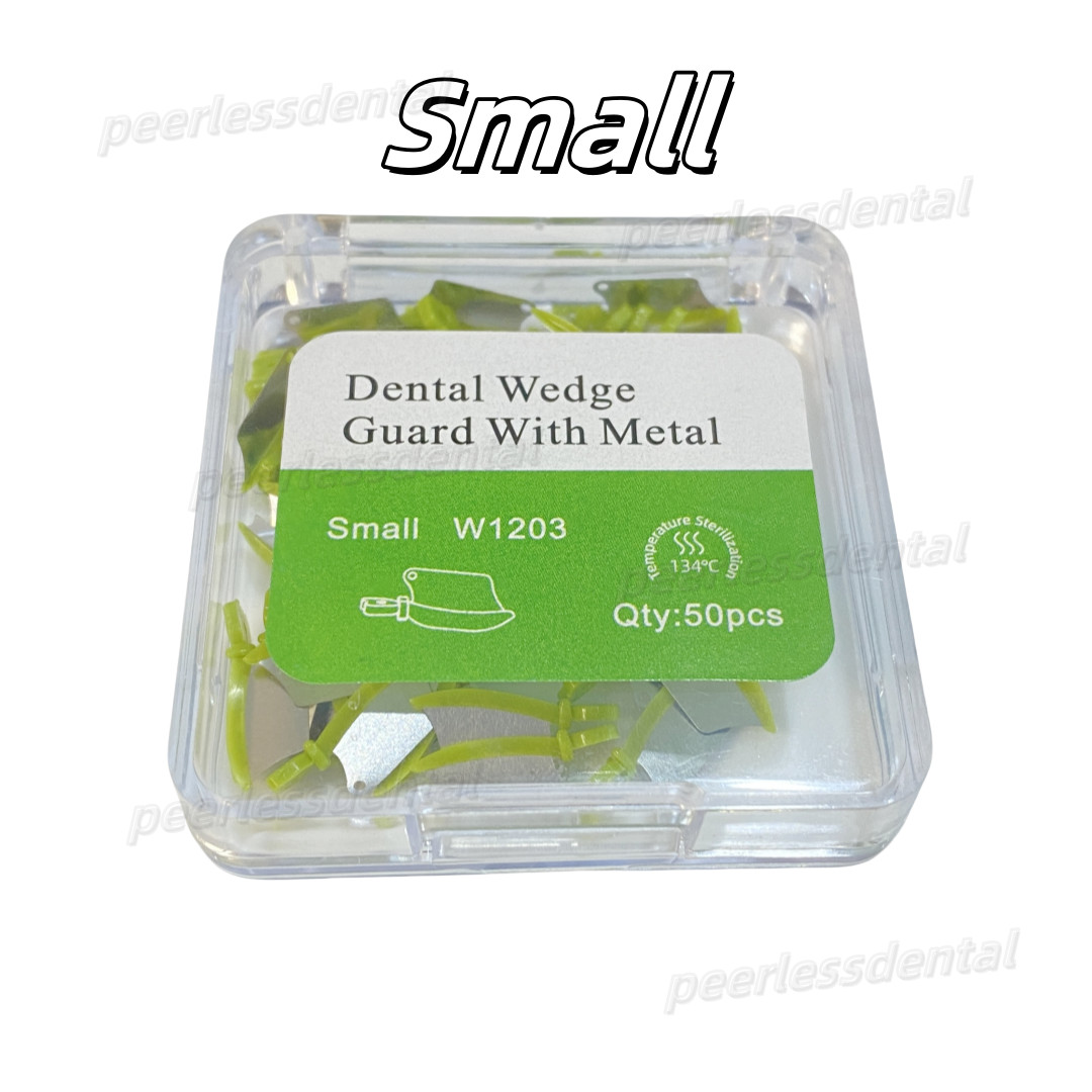 50Pcs Dental Matrix Fender Wedges Prep Interproximal Diastema Wedge Guard L/M/S
