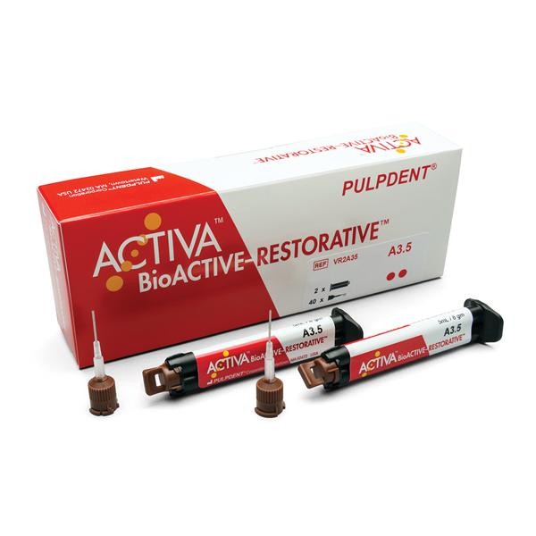 Pulpdent VR2A35 Activa BioACTIVE Universal Restorative Syringe A3.5 8 Gm 2/Pk