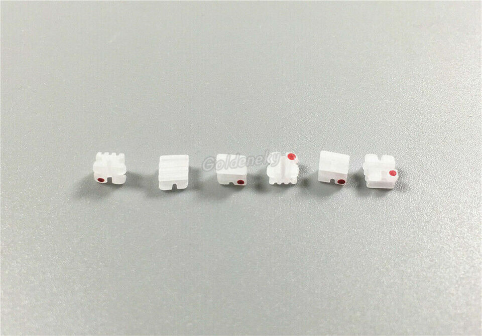 100Pcs Dental Orthodontic Bracket Ceramic Metal In Bulk Mini Roth 022 345 Hooks