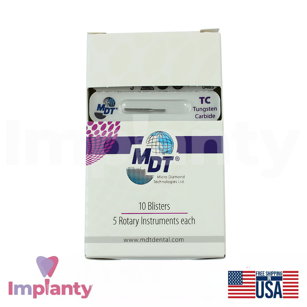 MDT Dental FG Carbide Domed Fissure Cross Cut Burs Contouring Tooth Surfaces