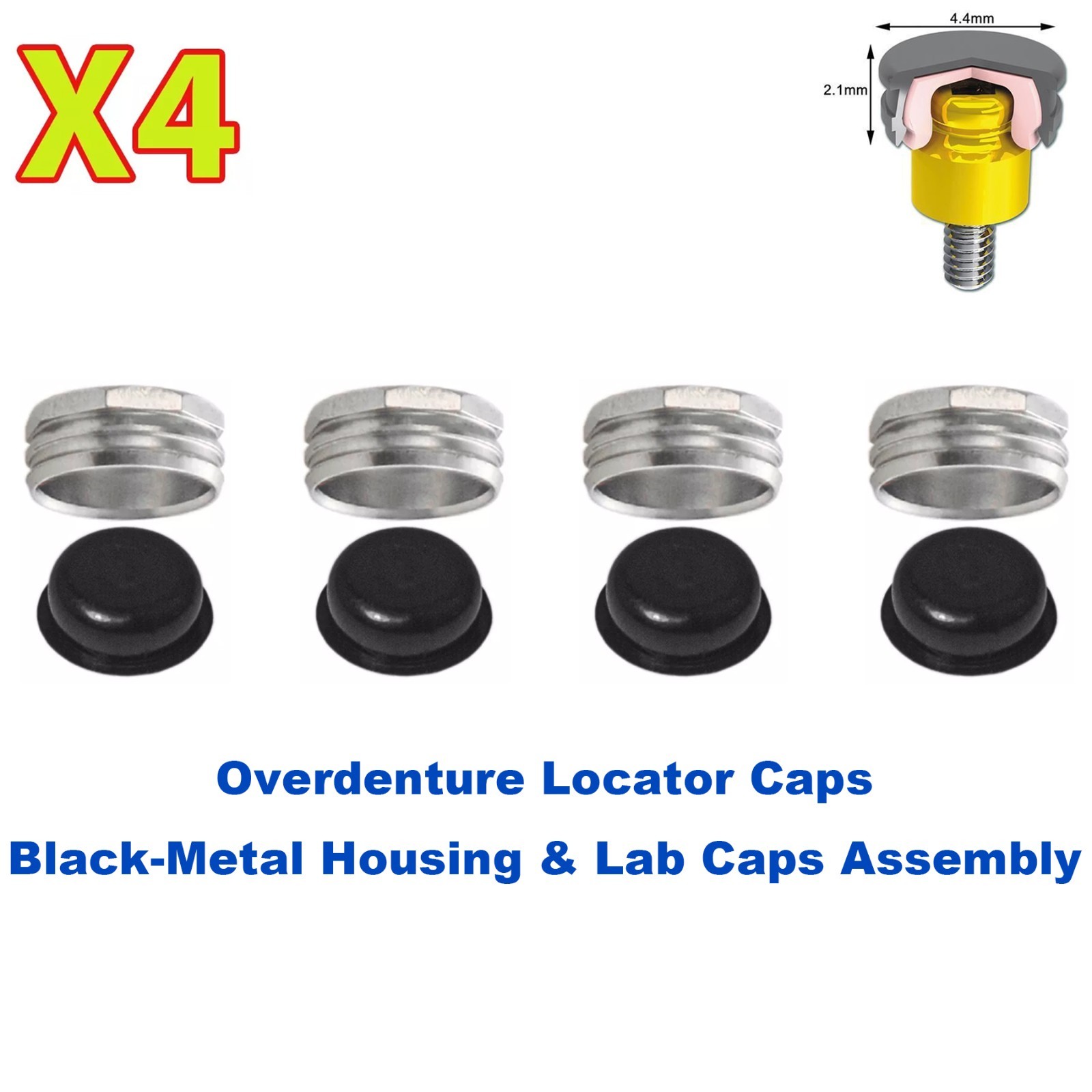 US Implant Metal Housing Caps Laboratory Remove Core Tool For Locator Universal