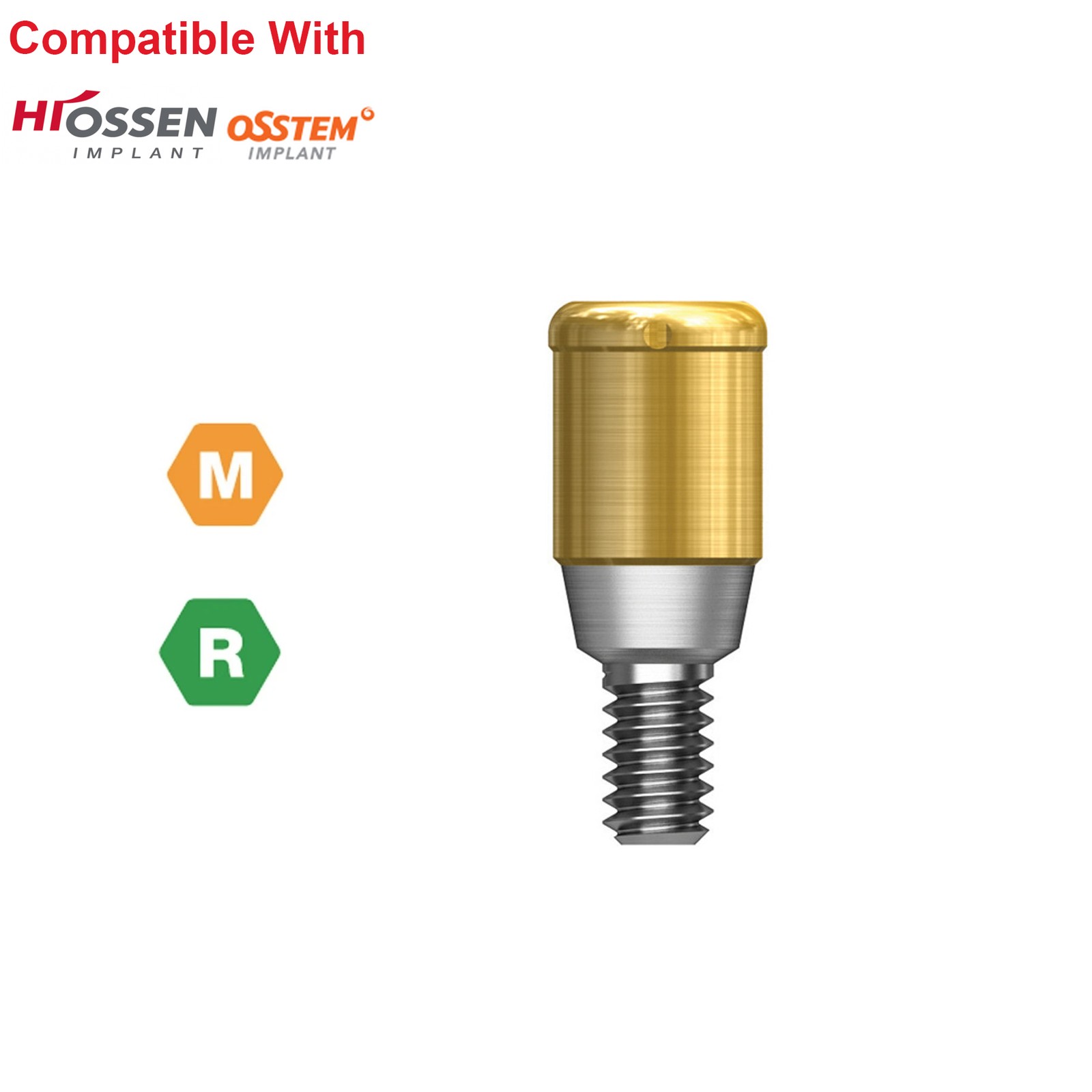 US Dental Locator Abutment Kit For Hiossen ET III Osstem Mini Regular PEEK Caps