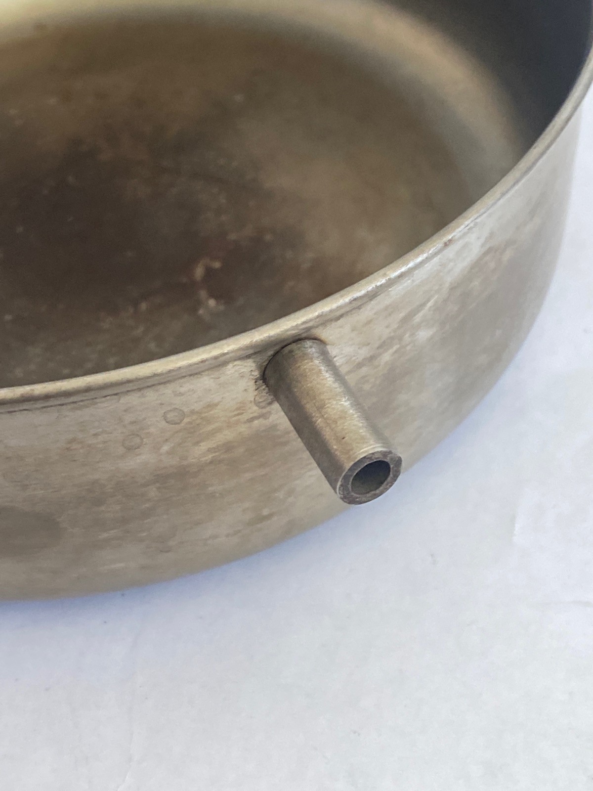 Stainless Water Bath Pan w/ Drain Nozzle & Handles 7-5/8” ID No Lid LAB USE ONLY