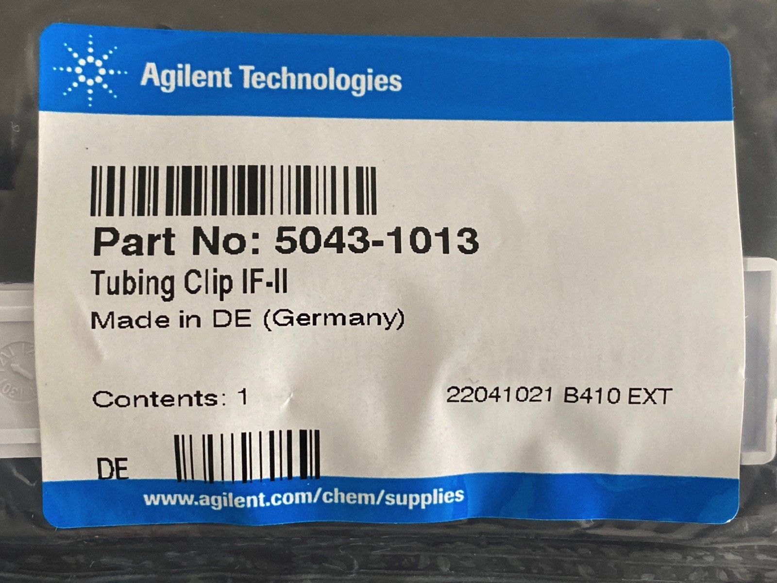 (Lot of 2) AGILENT Plastic Tubing Clips IF-II 5043-1013