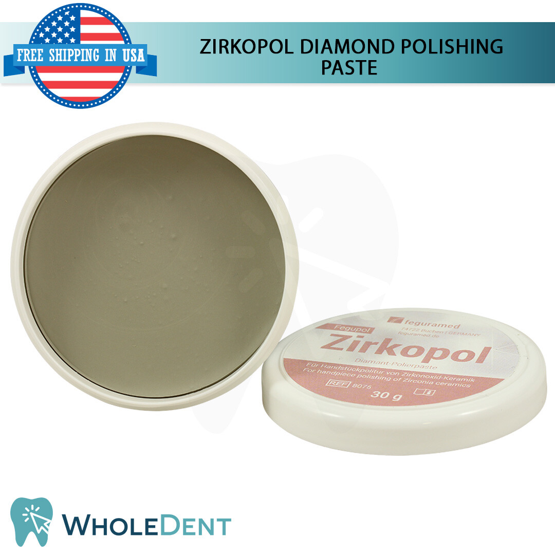 Zirkopol Diamond Polishing Paste Dental Zirconia Ceramics Handpiece Finish 30g