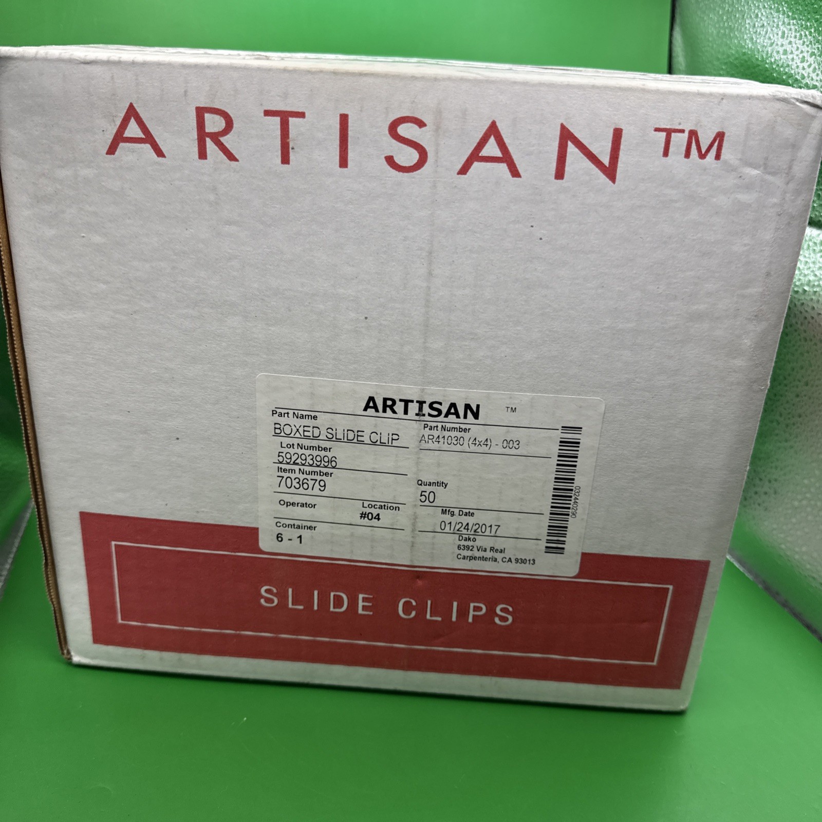 (50) AGILENT Artisan Histological Slide Clips AR41030(4×4)-003