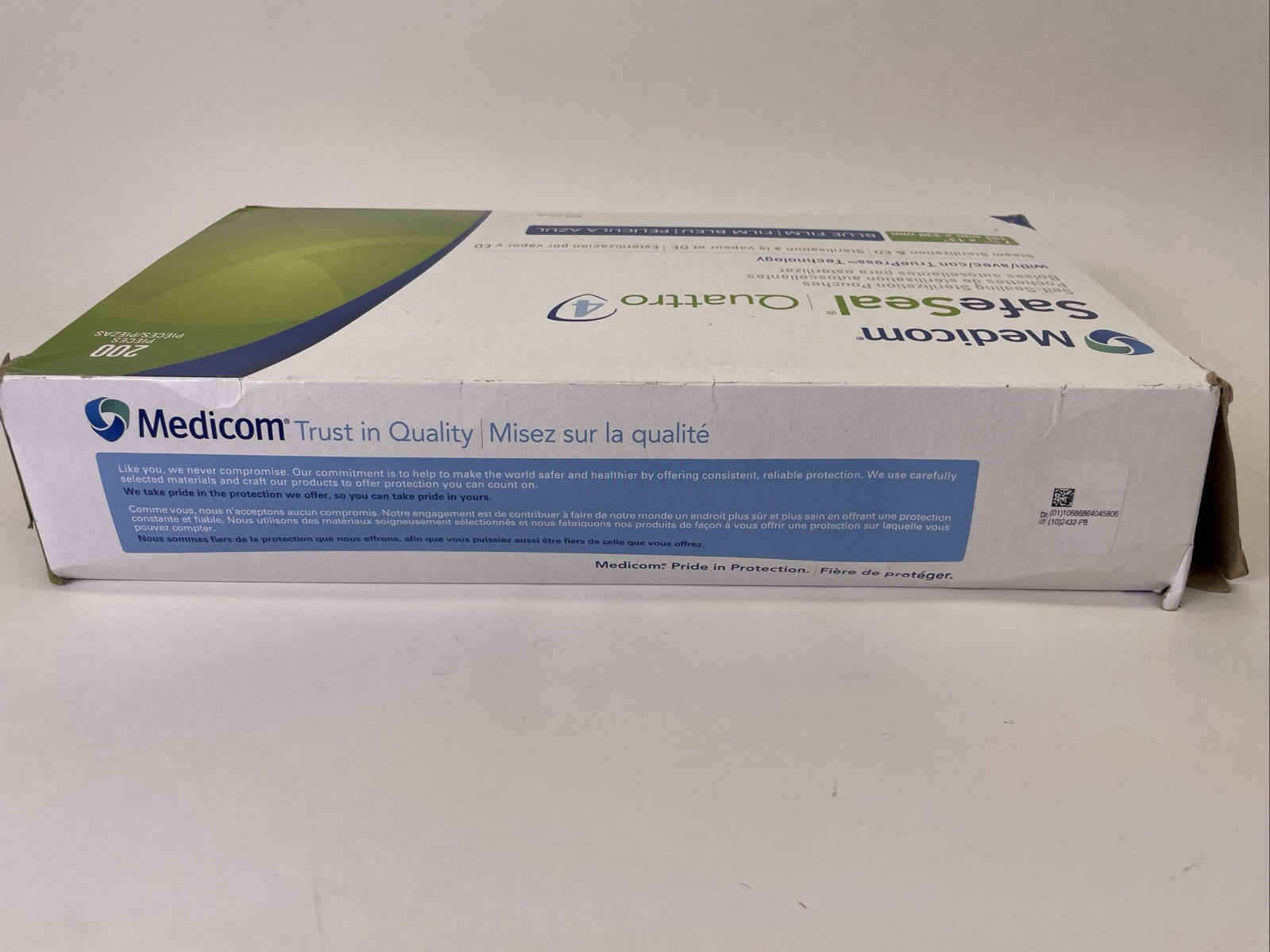 Medicom Safe-Seal Quattro 4 Sterilization Pouches 7.5″ x 13″ 200/Bx 88030-4