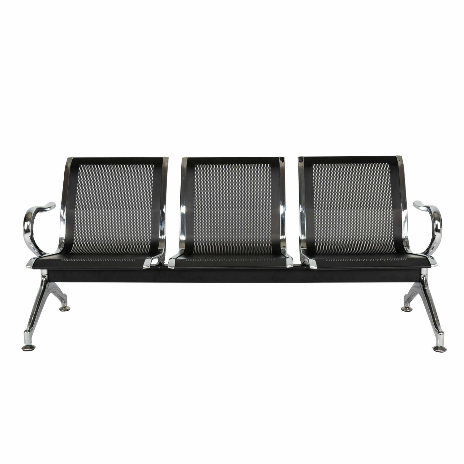 DENTAL MEDICAL RECEPTION WAITING ROOM OFFICE CHAIRS ALUMINUM 3 SEAT BENCH