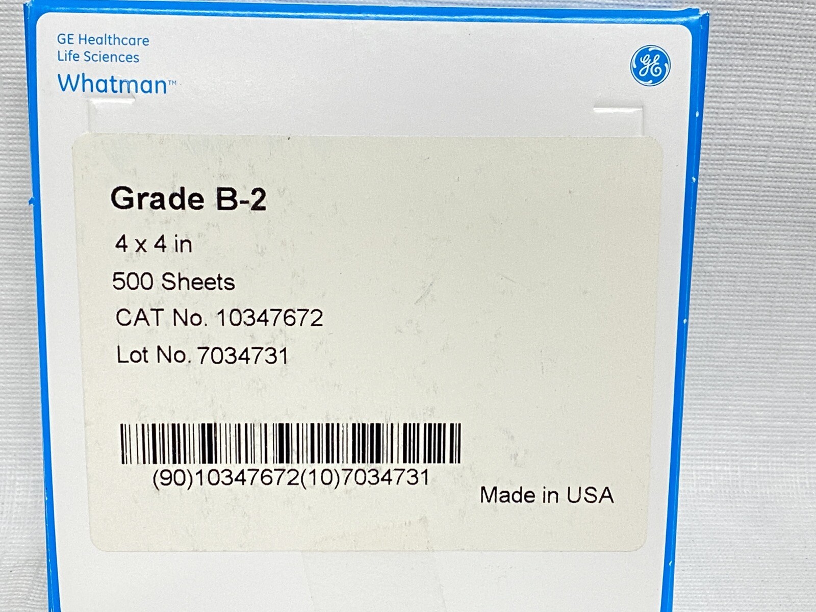 (500/Pk) WHATMAN Grade B-2 Kjeldahl Analysis Weighing Paper 4×4”x0.04mm 10347672