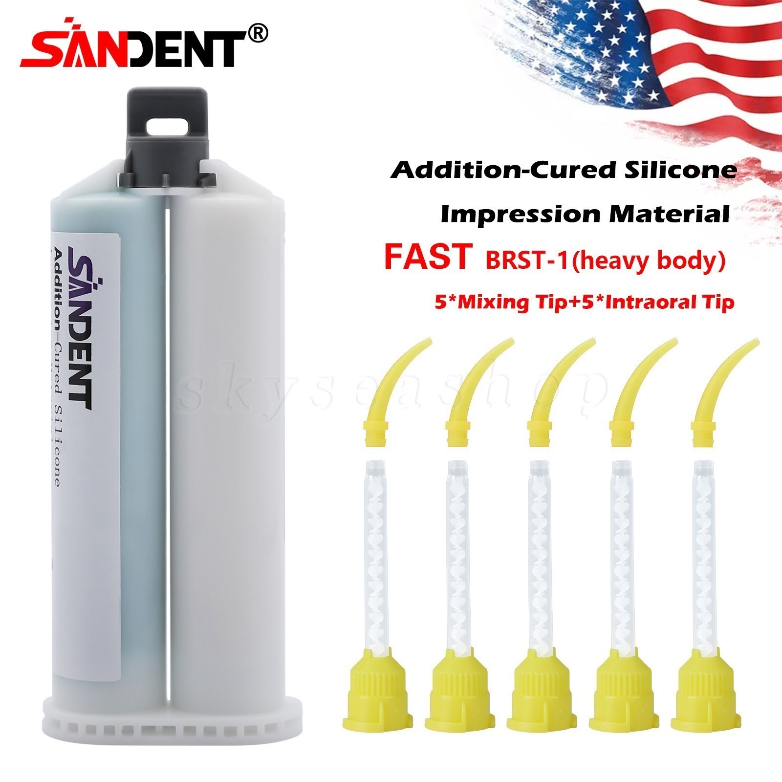 Heavy Body Fast Set, Dental Impression Material 50mL Cartridge 1-10X