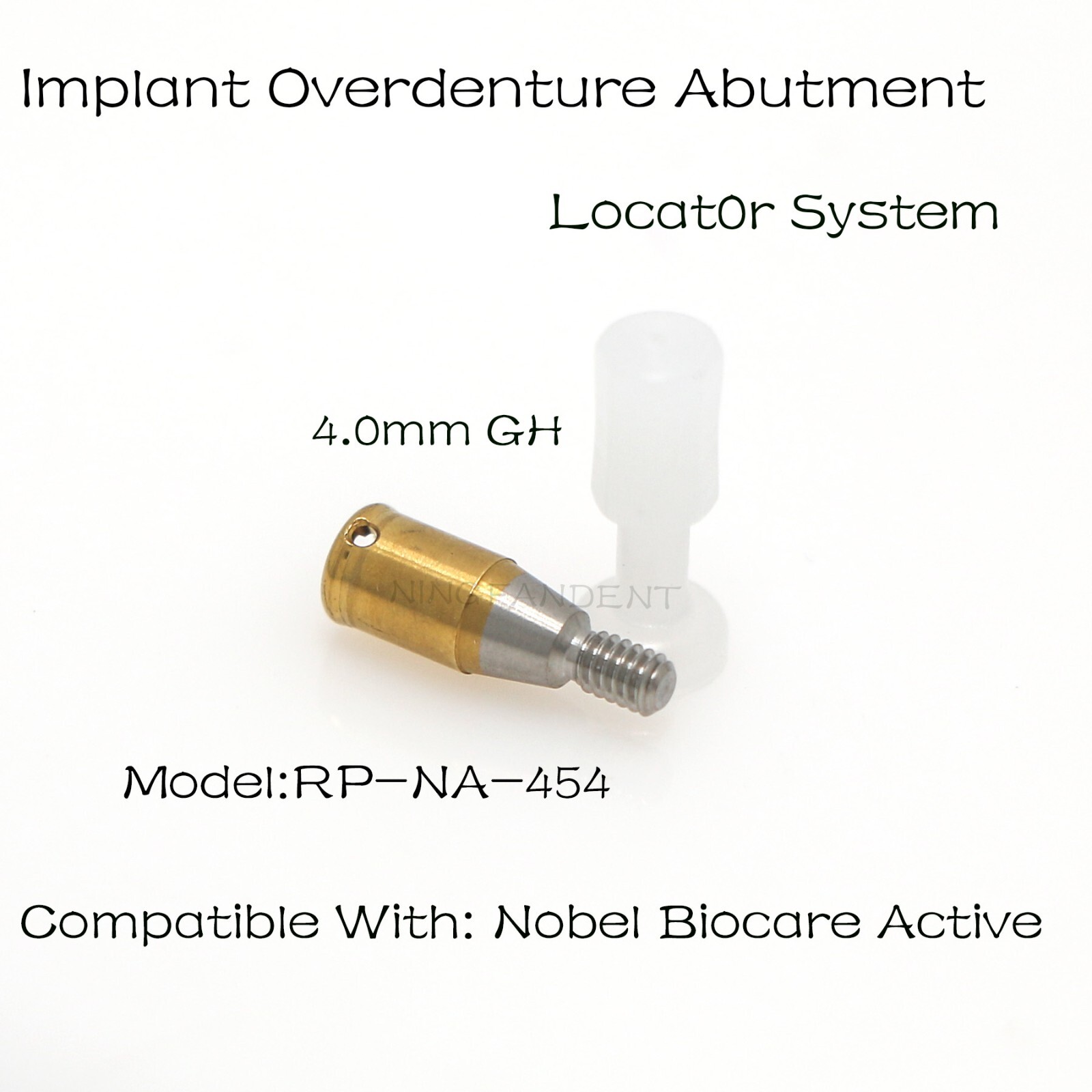 Locator Abutments Nobel Active RP 4.3mm (D) Height (1-5.0 mm) Implant Male Caps
