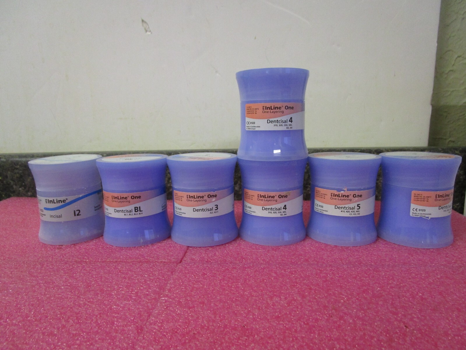 Qty (7) 100g IPS InLine One Layering Dentcisal – Partial Bottles – READ