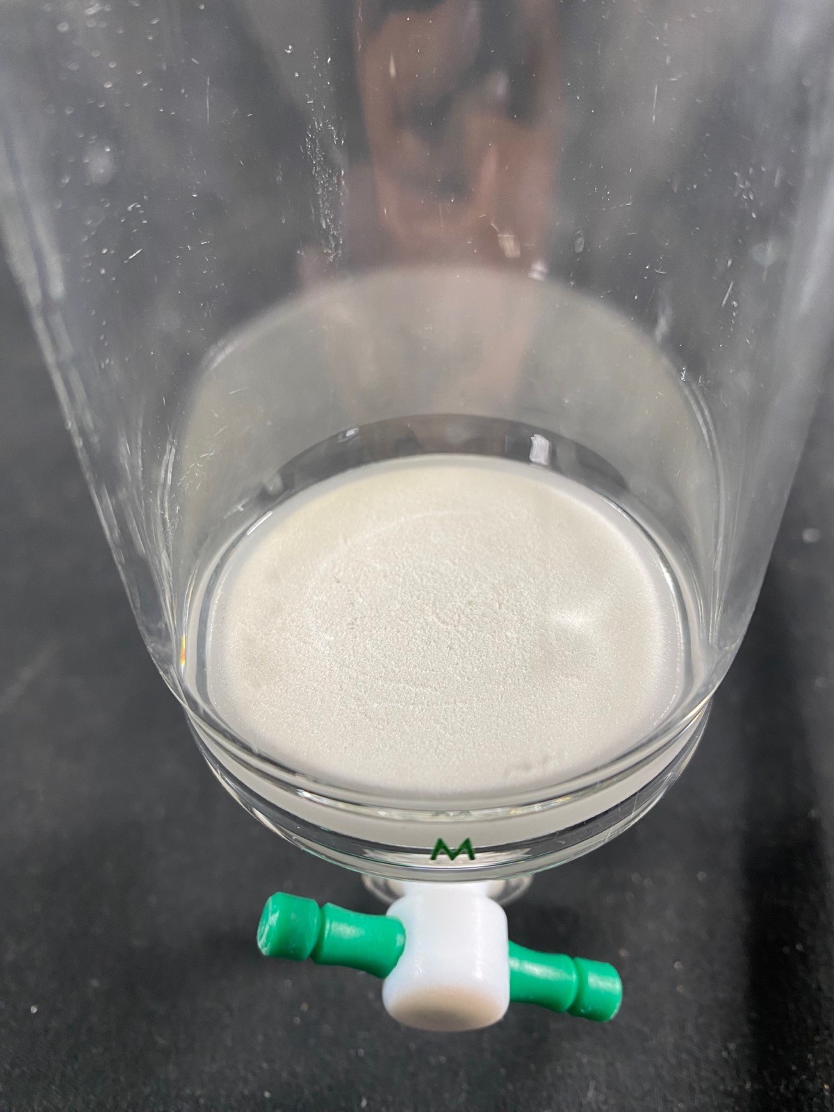 CHEMGLASS Glass 250mL GL-32 Medium Frit Solid Phase Peptide Synthesis Vessel