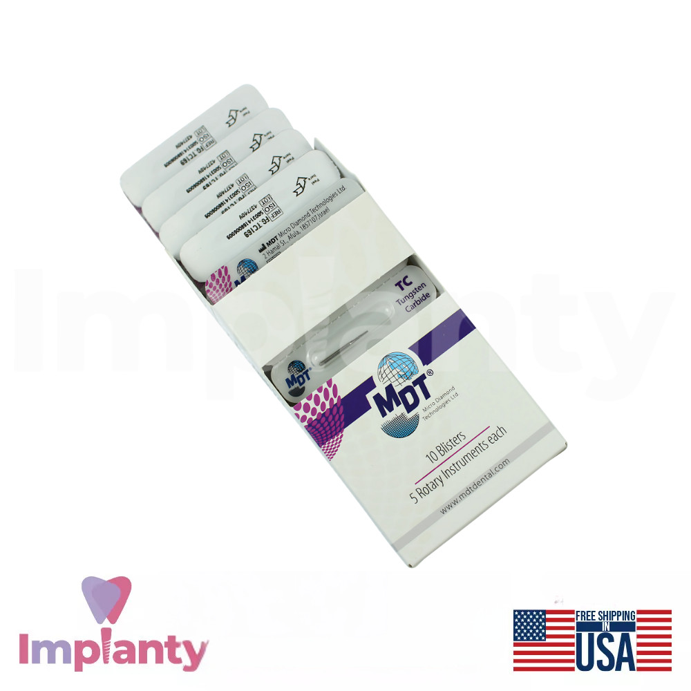MDT Dental Tapered Fissure Plain Cut FG Carbide Burs Restorative Dentistry