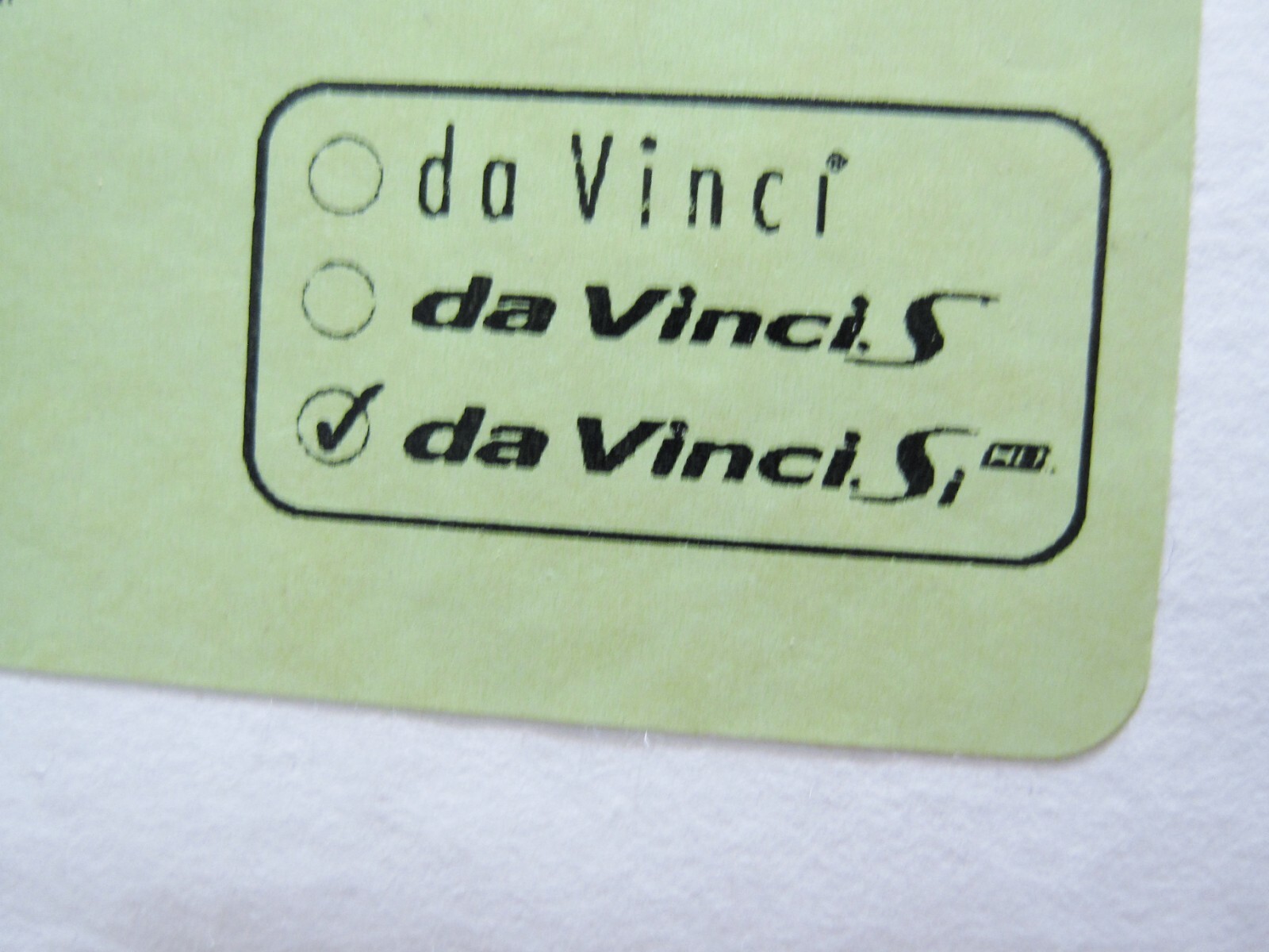 Intuitive Da Vinci 428053 Si HD, New and Sealed