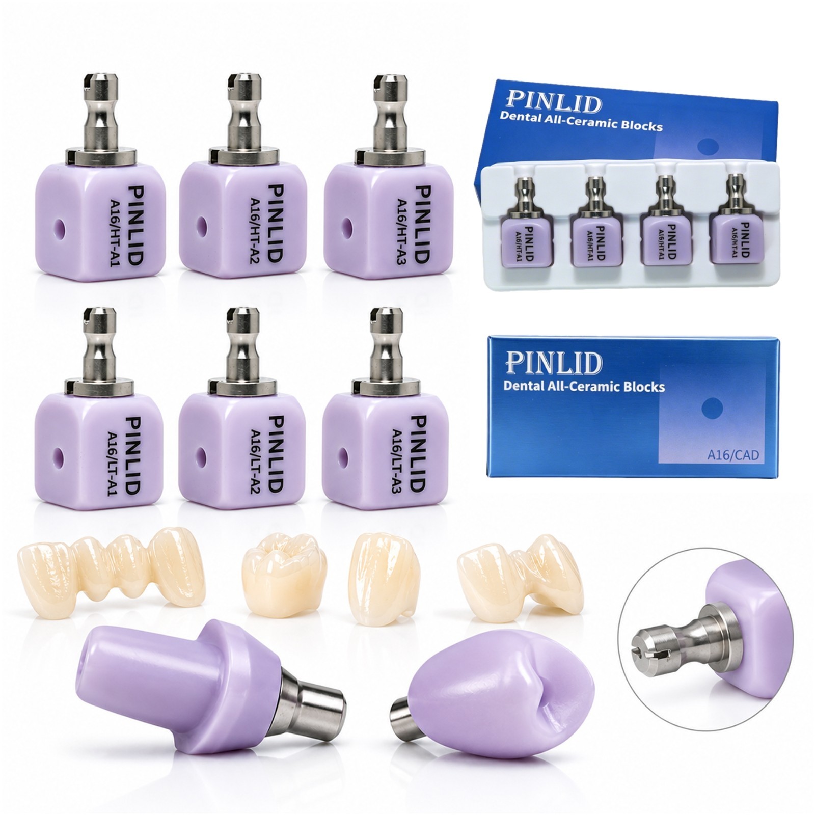 IPS e.max CAD A16 Dental Lithium Disilicate Block CEREC CAD CAM Glass-ceramics