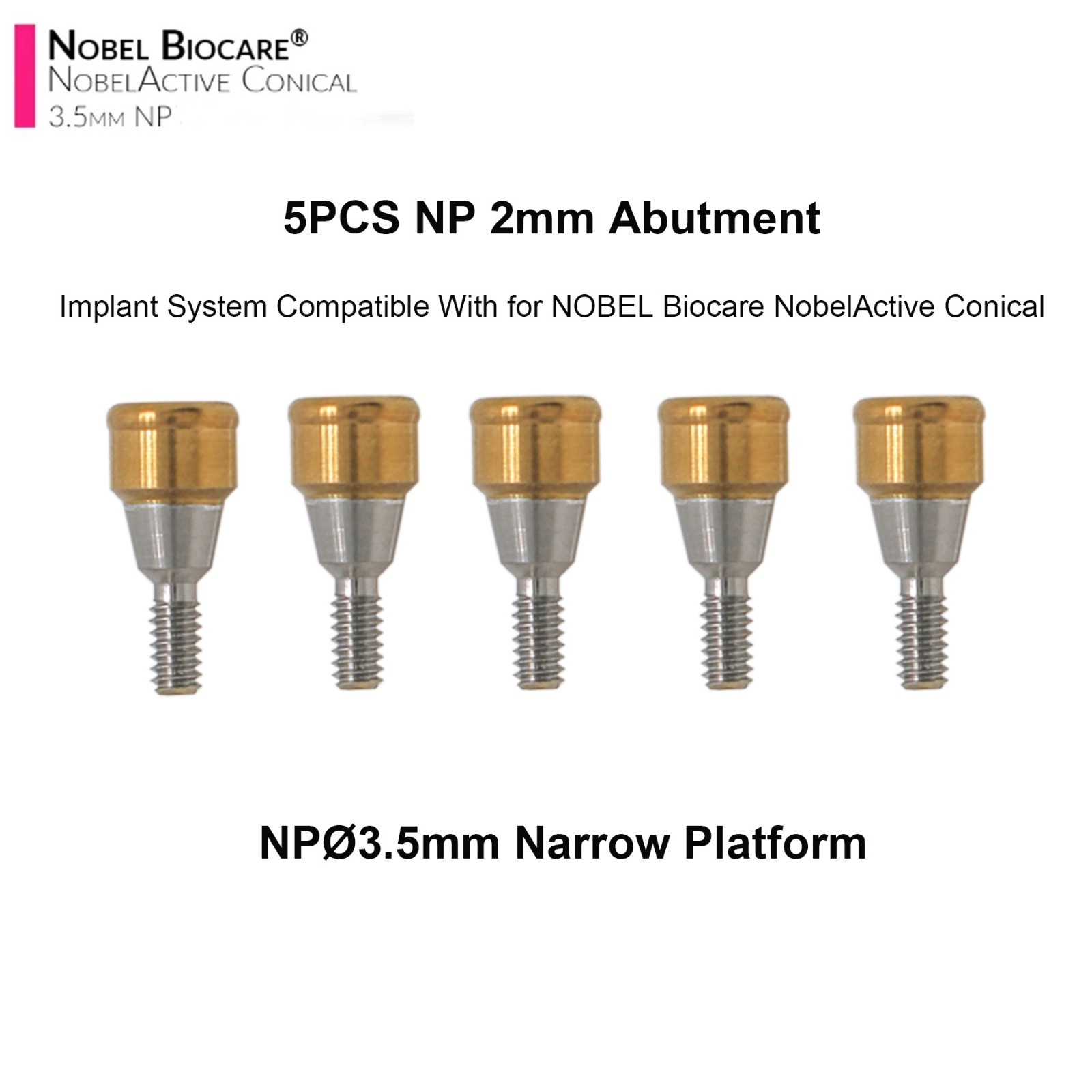 Dental Locator Abutment Compatible Multi Implant Systems Overdenture Attachment