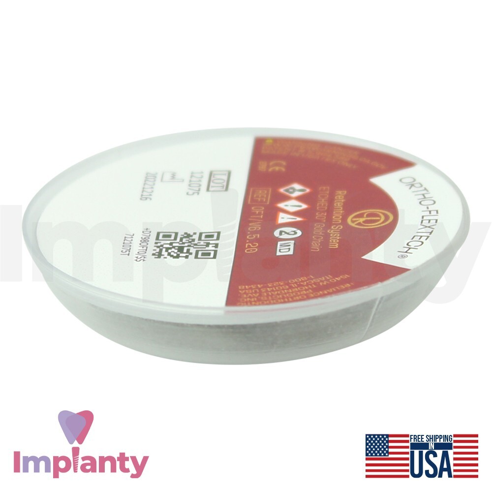 Reliance Dental Orthodontic Lingual Flextech White Gold 14K Retainer Wire 76cm