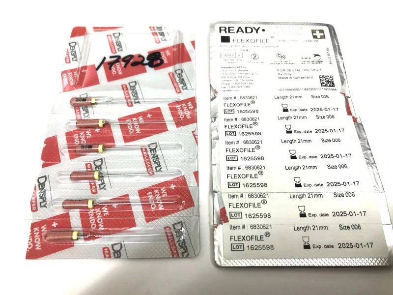 Lot of **29 Sleeves** (174 Pcs) Expired Dentsply Ready*Steel Flexofile