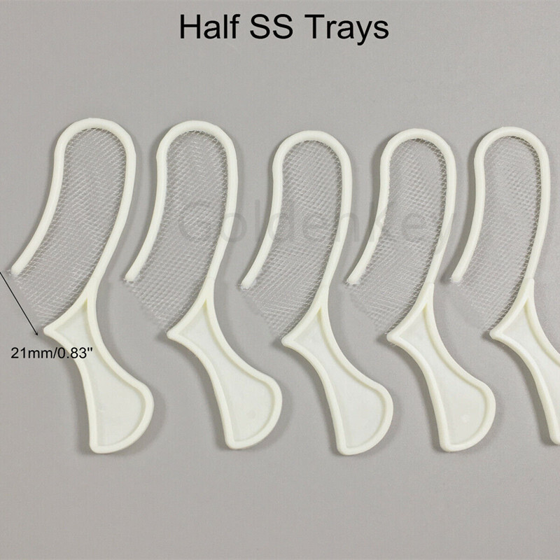 Dental Disposable Trays Impression Bite Registration White Blue Tray Net Mesh