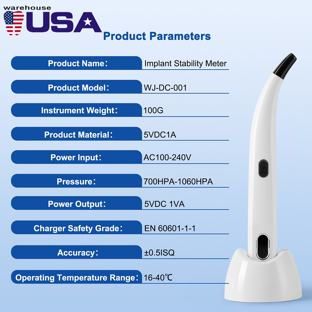 Dental ISQ Osseointegration Implant Stability Meter Instrument System Unit