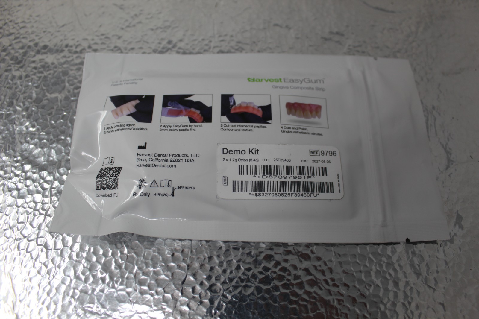 Brand New EasyGum Gingival Composite 2×1.7g Strip Trail Demo Kit 25F39460