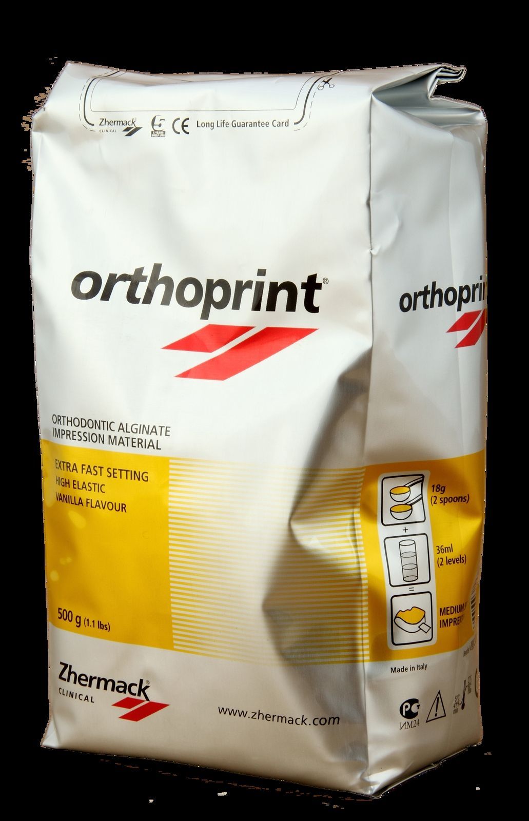 Orthoprint Alginate (ZHERMACK) 2 bags – extra fast setting VANILLA