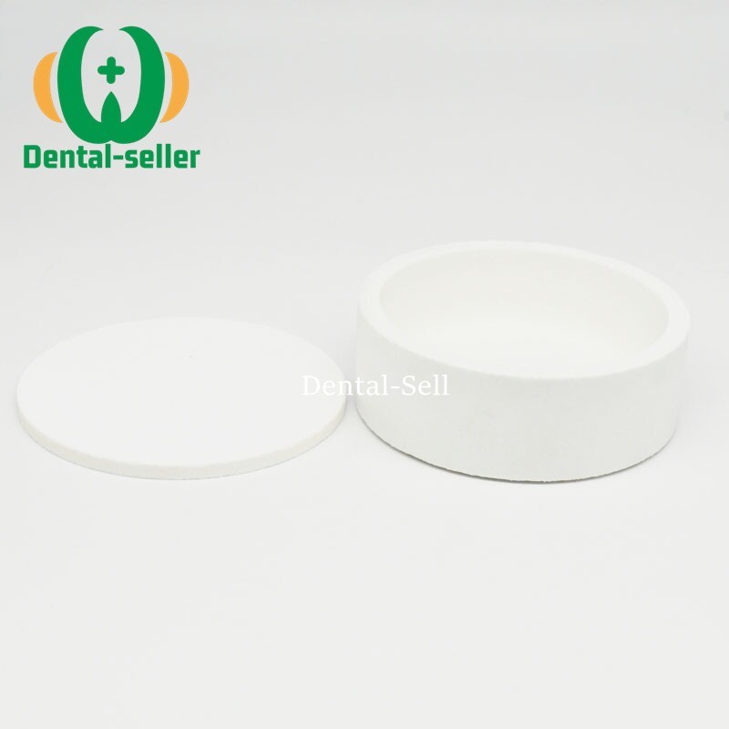 Dental Lab Zirconia Sintering Tray Crucible Plate 90x35mm With Cover White 1 kit