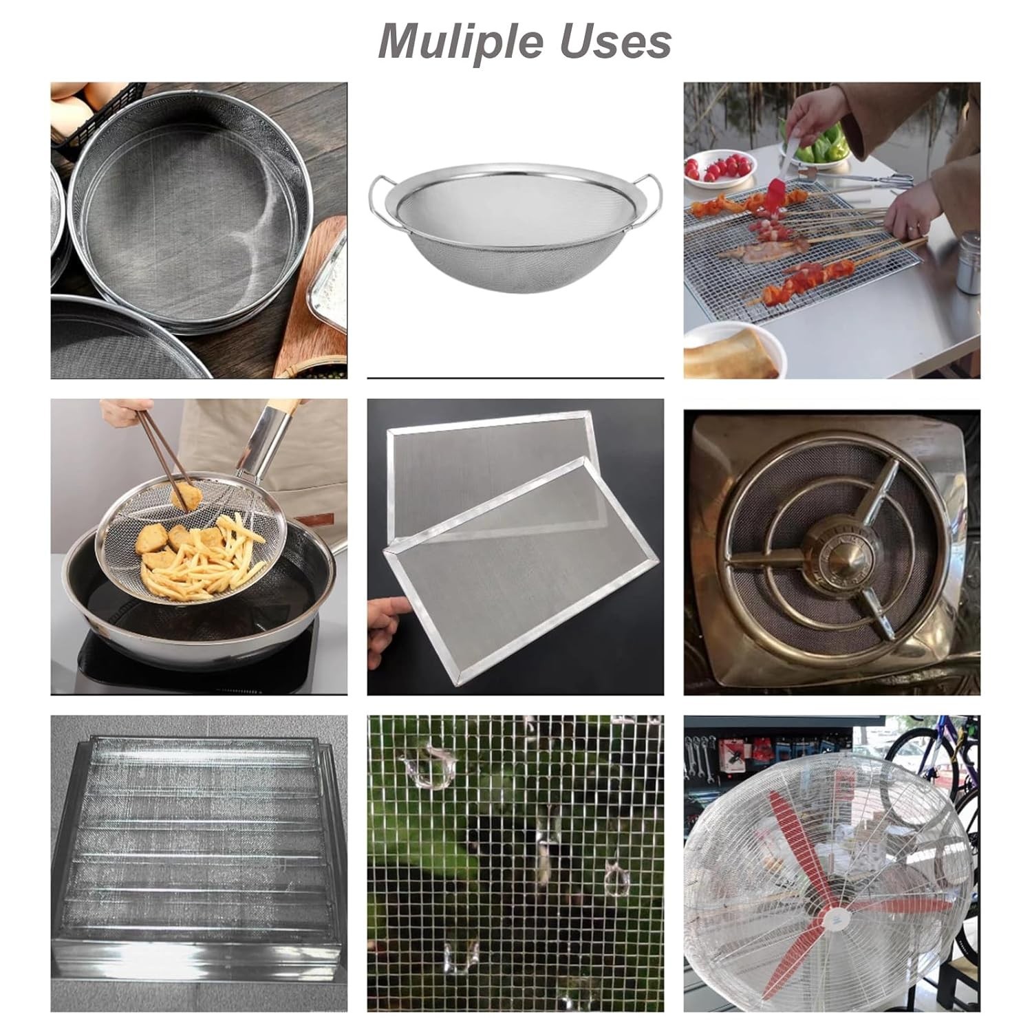 Stainless Steel Mesh Screen 20Mesh 15.7×47.2in Woven Wire for Vent DIY Fence