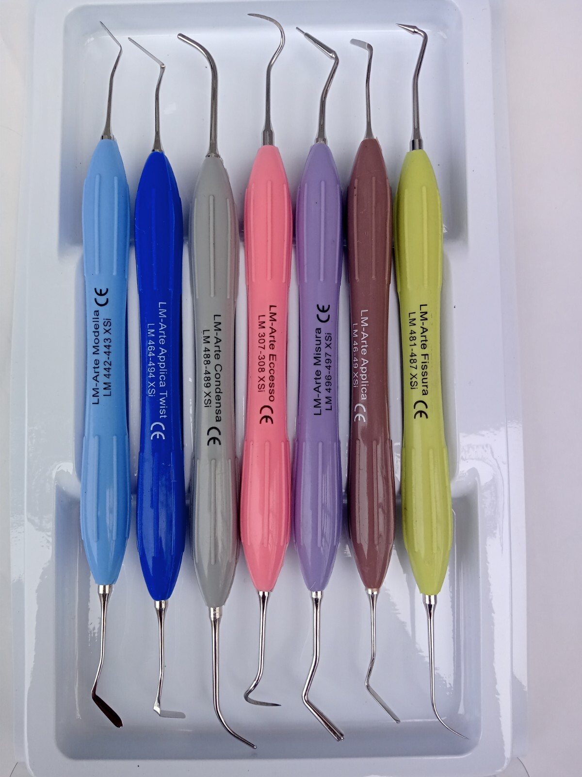 Dental Composite Filling Instruments Silicon Handle Colorful Scaler Curettes