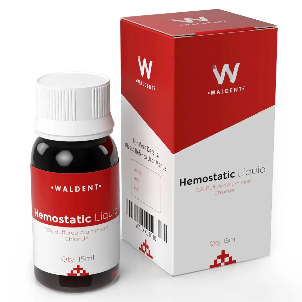 Waldent Hemostatic Liquid consisting of 25% aluminium chloride for OGB control