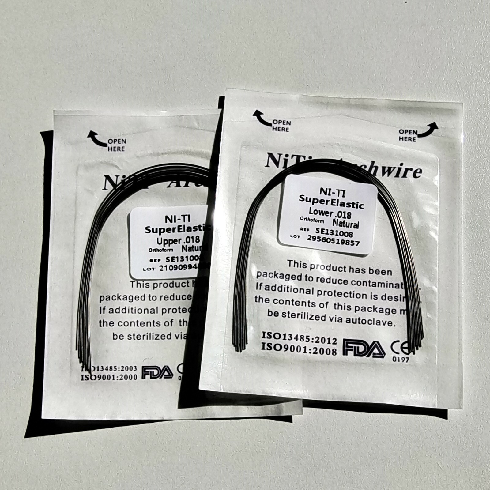 5Pks Dental Orthodontic Super Elastic Wire Niti Round Arch Wires Natural Form