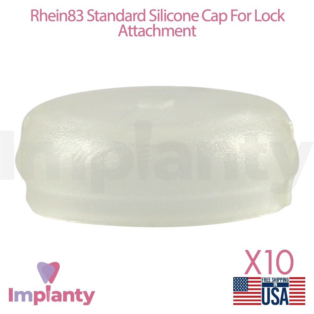 10x Dental Standard Silicone Clear Caps For Loc-In Attachment 1800g Dentistry