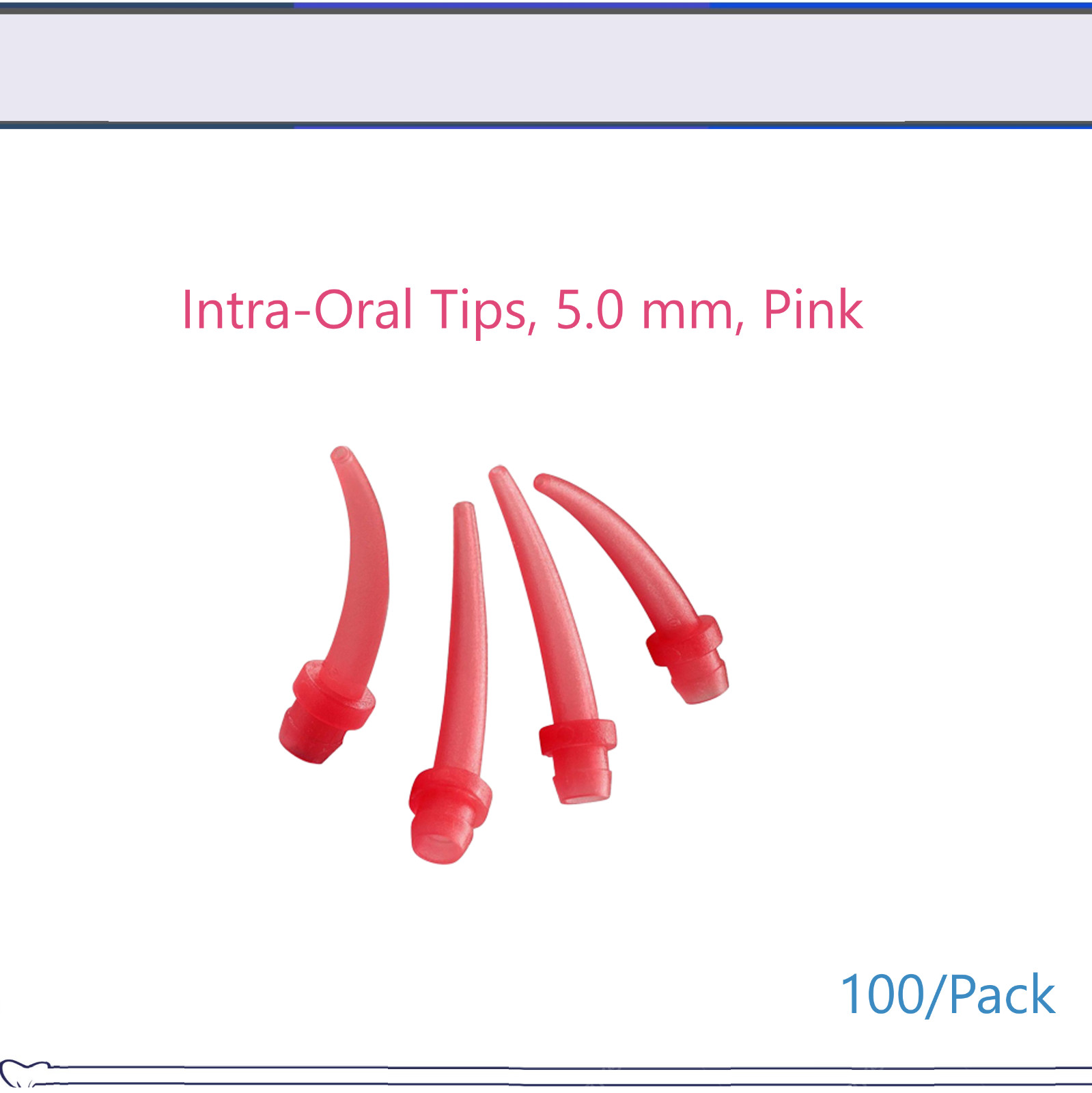Dental Intra Oral Impression Mixing Tips Yellow, Clear Ribbon, Pink, Teal 100/pk