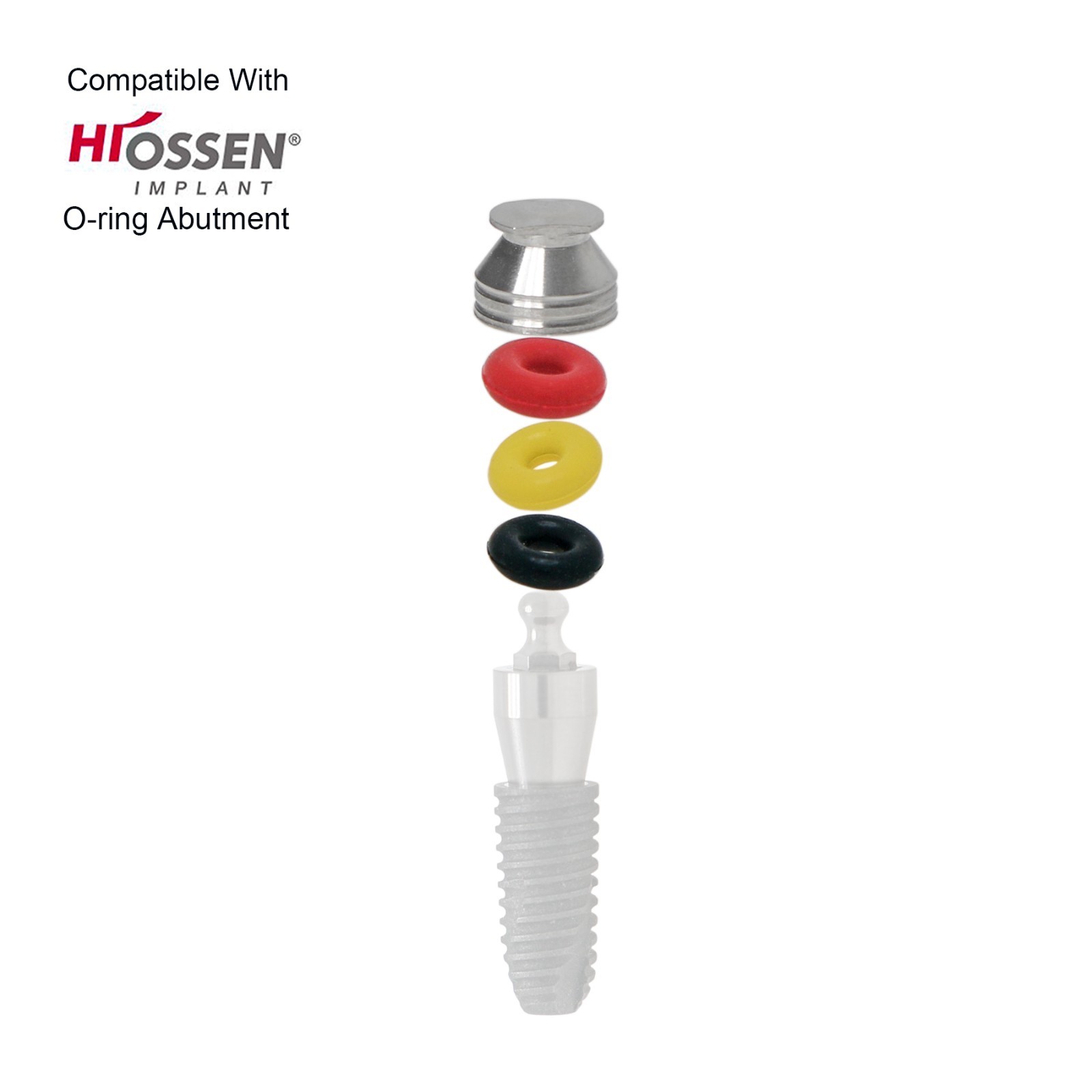 US Implant O-ring Retention Cap For Hiossen/Osstem Ball Attachment Overdenture