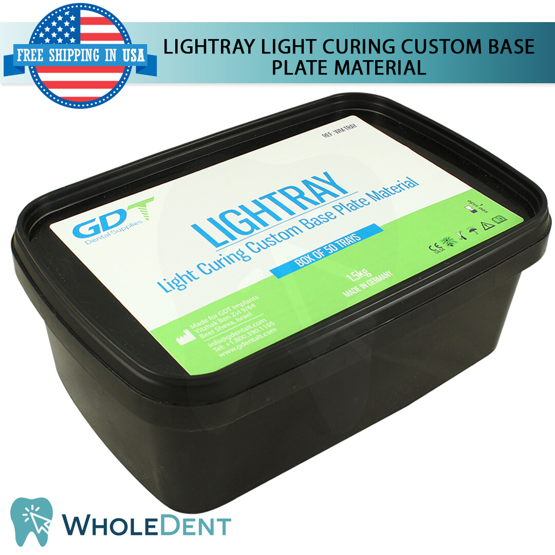 Light Curing Custom Base Plate Material Dental 50 Impression Tray Sheets, 1.5kg