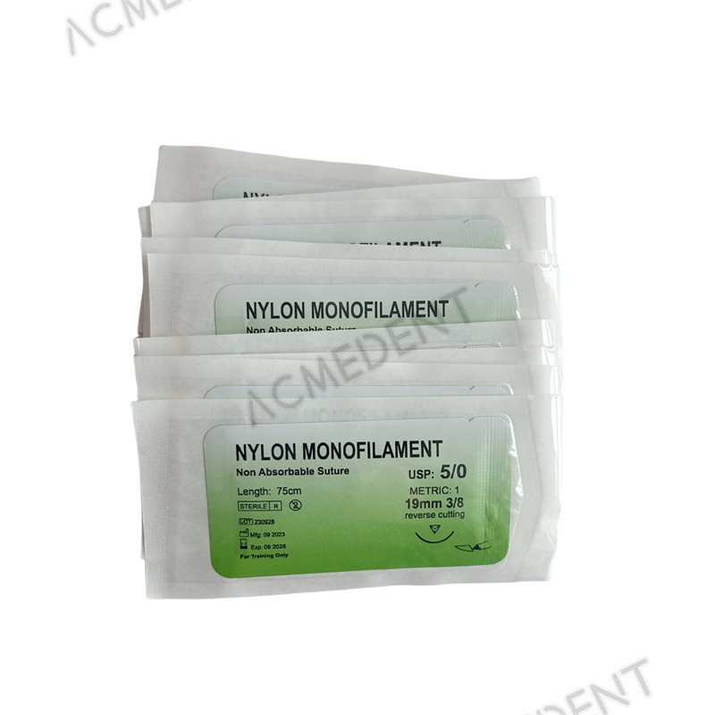 Dental Surgical Sutures Nylon Monofilament USP Reverse Cutting Sterile3/4/5.0