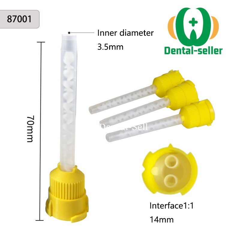 50 Pcs Dental Impression Mixing Tips Disposable Silicone Rubber Tube Long/Short