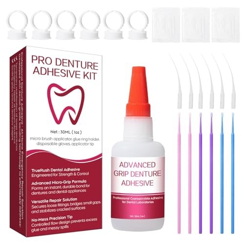 Instant Bonding Dental Glue for Dentures & Lab Tools – Fast-Setting 15-60 Sec, C