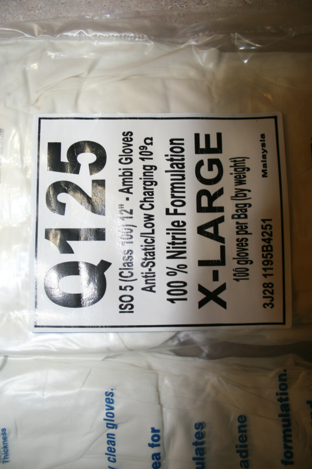 100ea Qualatrile XC Nitrile Gloves (Q125 Extra Large)