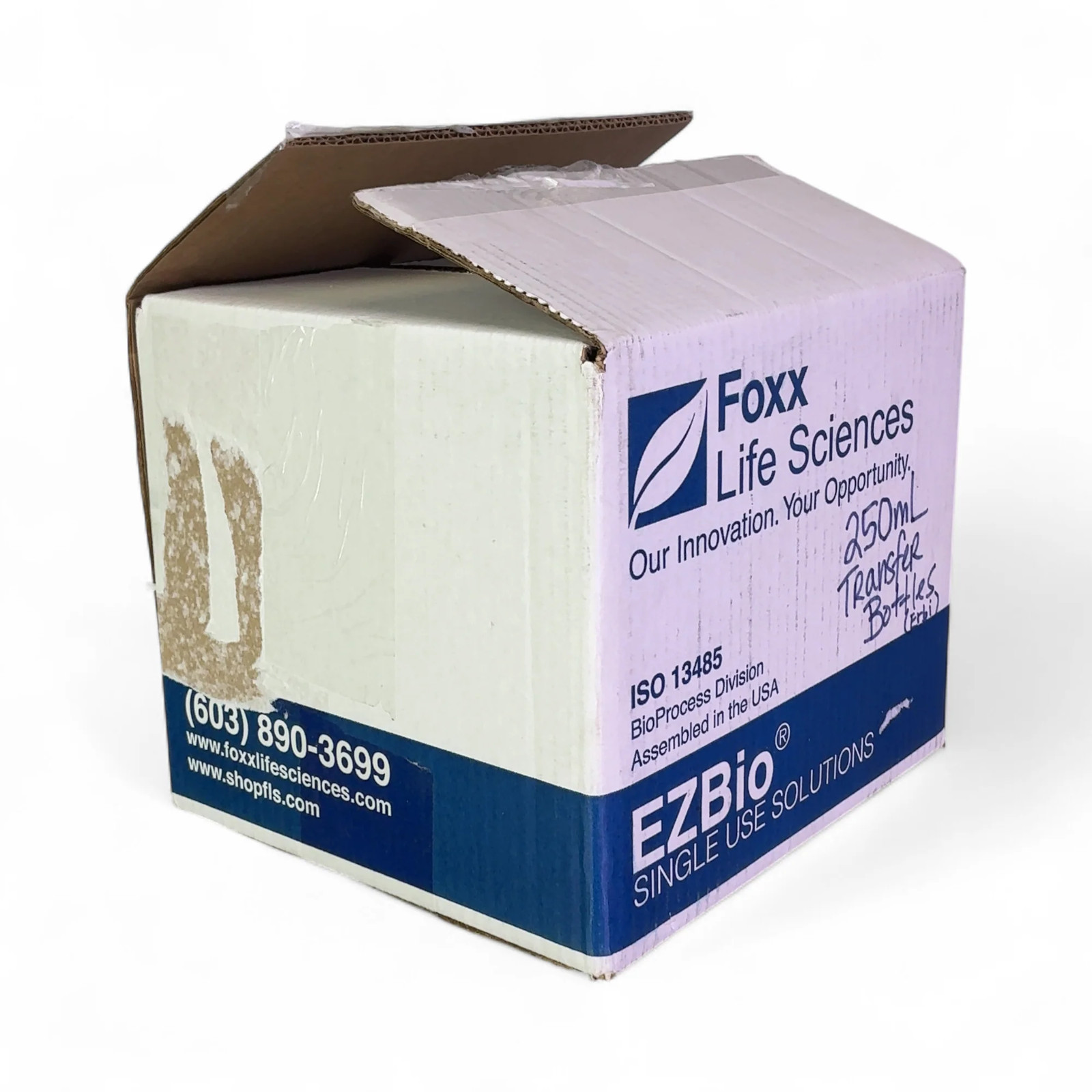 Foxx Life Sciences 437-0003-FLS EZBio Single Use Bottle Assy 125mL NEW OPEN BOX