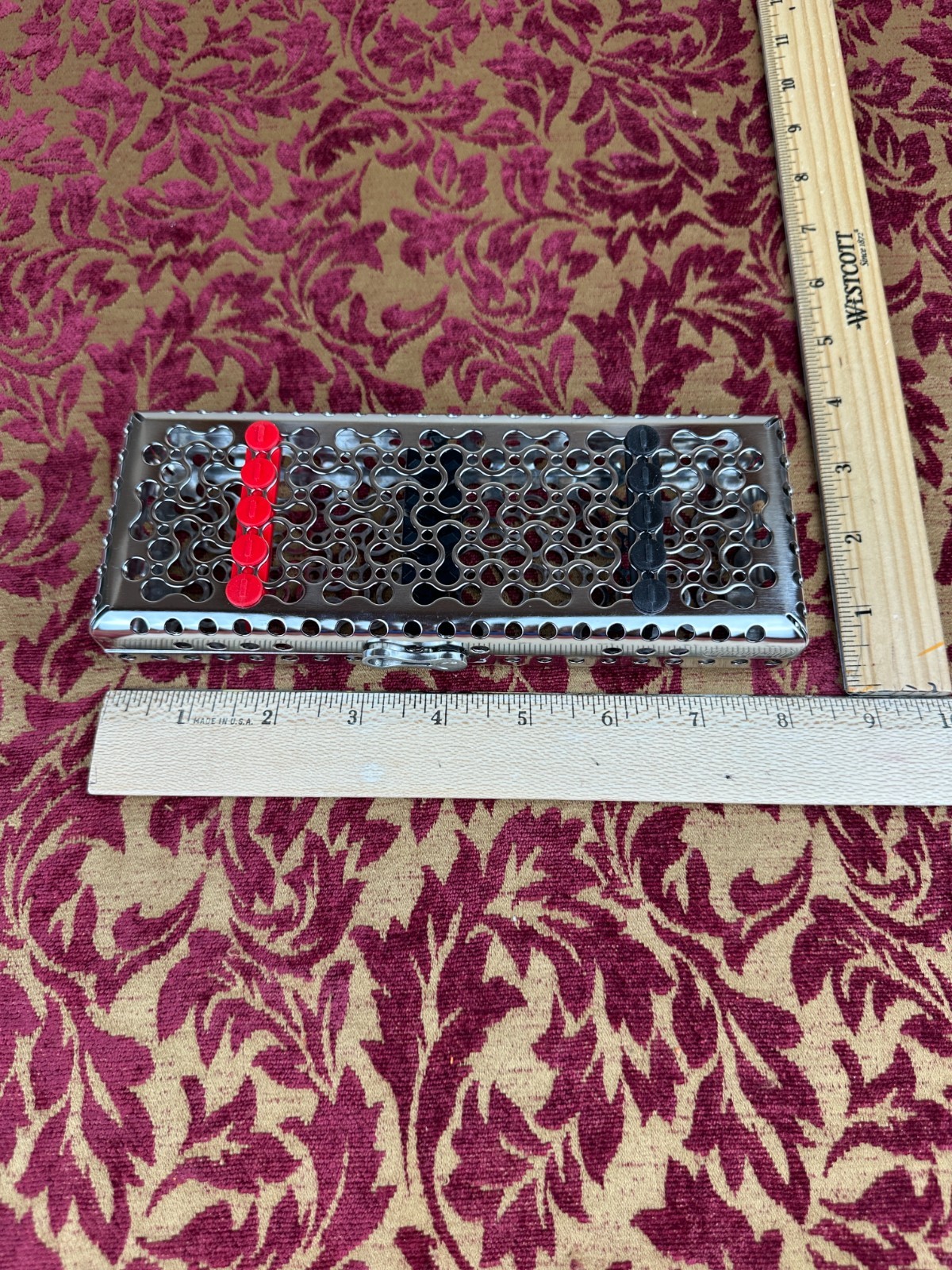 Hu-Friedy IMS Infinity Series Cassette Holds 5-instruments Red Black